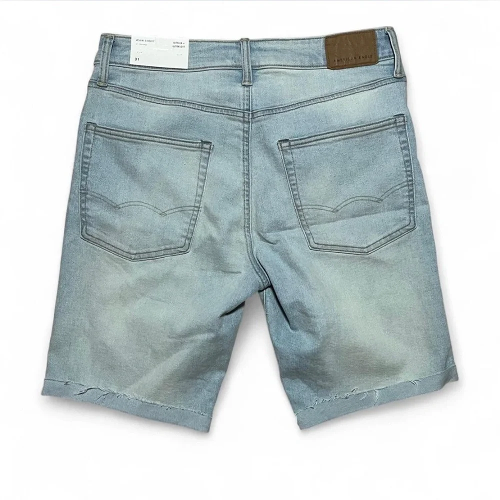 American Eagle Outfitters Light Blue At the Knee Denim Shorts